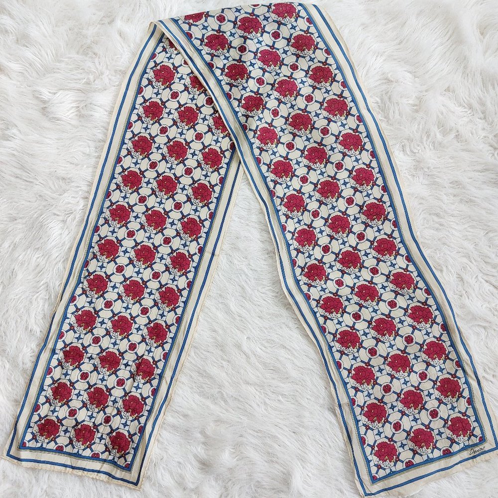 Vintage Demaro Suzani Multi Colour Floral Scarf